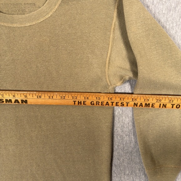 True Vintage 1940/50s Tan Earth Tone Stenciled Long Sleeve Military Thermal Sz M - Picture 6 of 9
